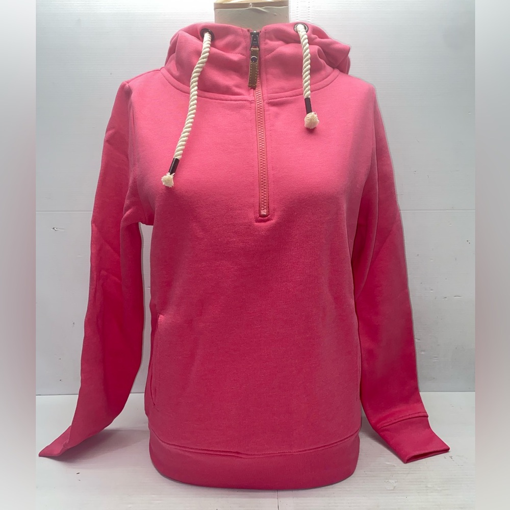 Kismet Fuchsia Half-Zip Women's Hoodie